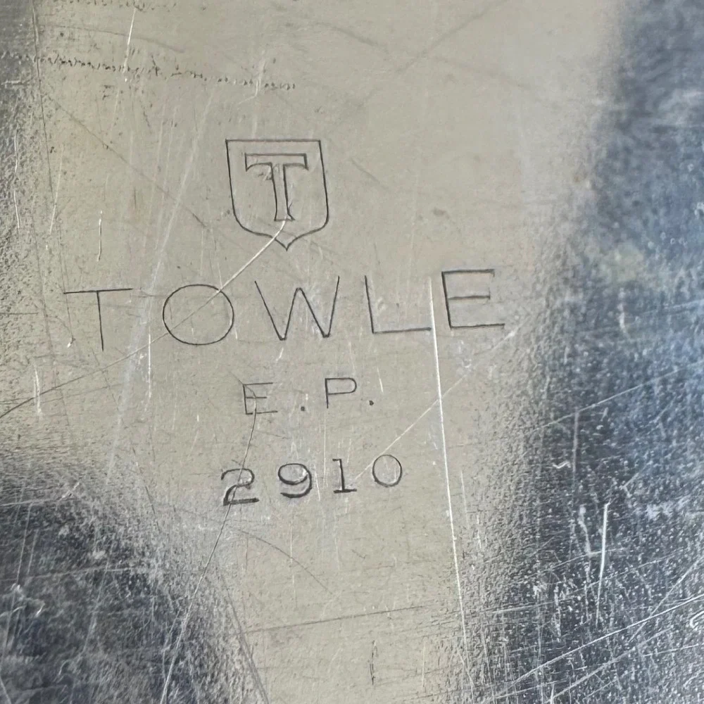 VTG Towle Covered Butter Dish Silverplate Ornate Floral Scroll 2910